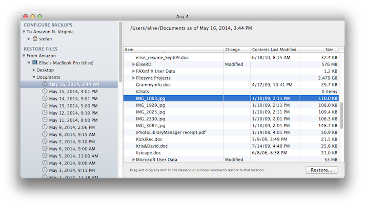 Backup View