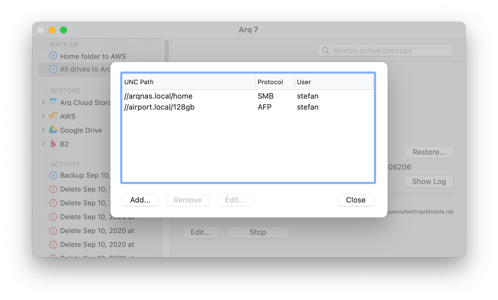 arq cloud backup