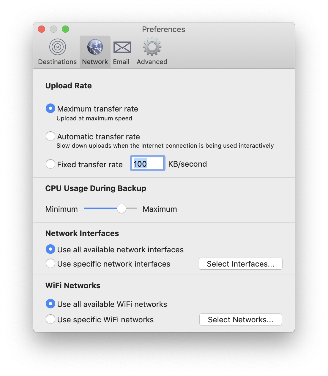 Network Preferences